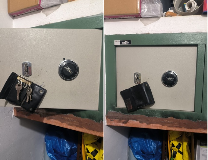 Cerrajero de cajas fuertes recuperando clave de Arcas Ollé Modelo empotrado en Rubí