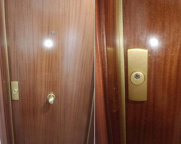 Conversión cilindro ARCU a KESO con escudo acorazado y maneta Ramos