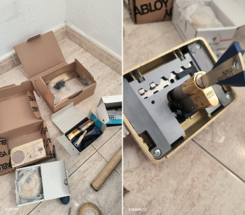 Implementación de sistema de seguridad dual con cilindro Keso 8000 y cerradura Sidese en Canovelles.