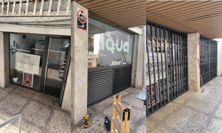 Rejas de ballesta instaladas en  Peluquería de Sant Feliu de Llobregat