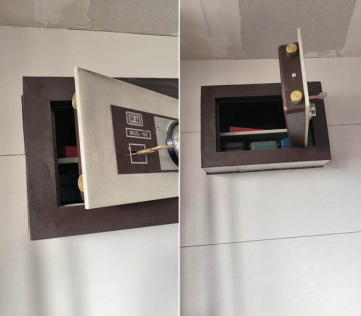 Apertura técnica de caja fuerte ARFE Modelo 68 en Badalona mediante manipulación del dial manual, sin daños ni perforaciones.